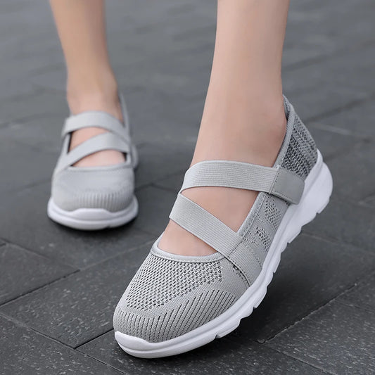 New Women Flats 2021 Summer Ladies Fashion Mesh Flat Shoes Women Soft Breathable Sneakers Women Casual Shoes Zapatos De Mujer