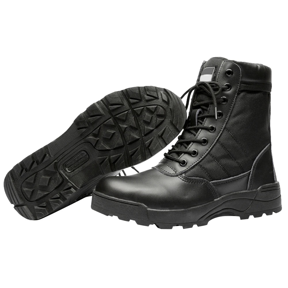 Desert Combat Boots Lace Up Outdoor Hiking Boots Breathable Hunting Training Boots High-top Lightweight Non-Slip for Men