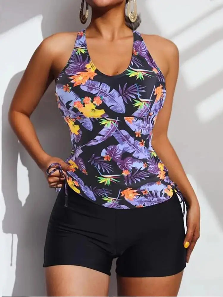 High Waisted Two Piece Sets Women Summer Push Up Swimwear Bikini Set Bra Ladies Fashion Split Swimsuit Bathing Suit Swimming
