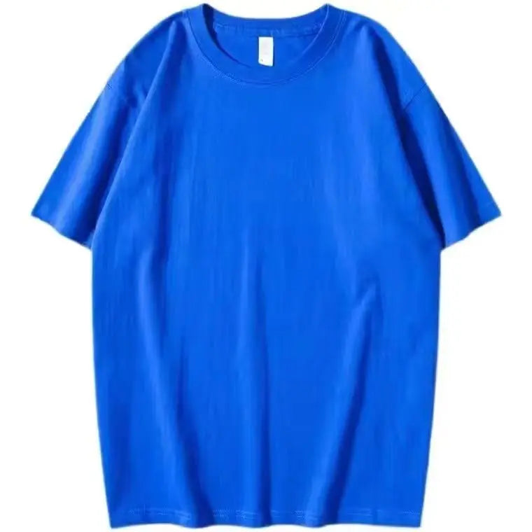 320g Cotton T Shirts Men Short Sleeved Heavyweight Summer Round Neck Loose Breathable Shirt for Men Women Basic Tees