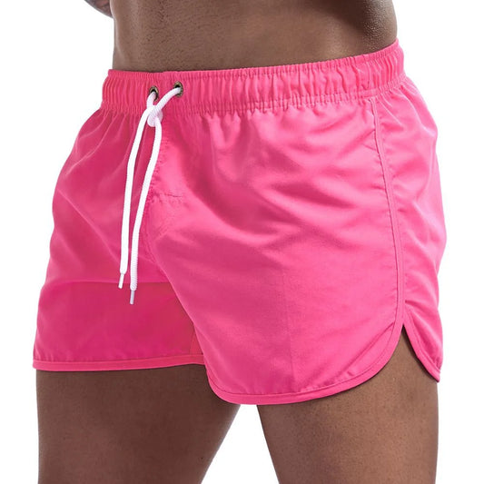 2024 Anchor Print Men's Swimwear Shorts Summer Beachwear Sexy Swim Trunks Men Swimsuit Low Waist Breathable Beach Male Wear Surf