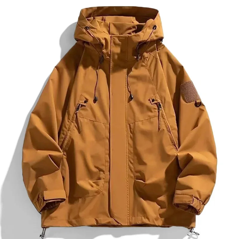 Spring Autumn Men's Jacket Casual Hooded Windproof Outwear Camping Hiking Climbing Outdoor Jackets Male Trendy Streetwear