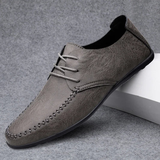 Leather Men Shoes Fashion Formal Mens Shoes Moccasins Italian Breathable Male Driving Shoes Black Plus Size Zapatos Para Hombres