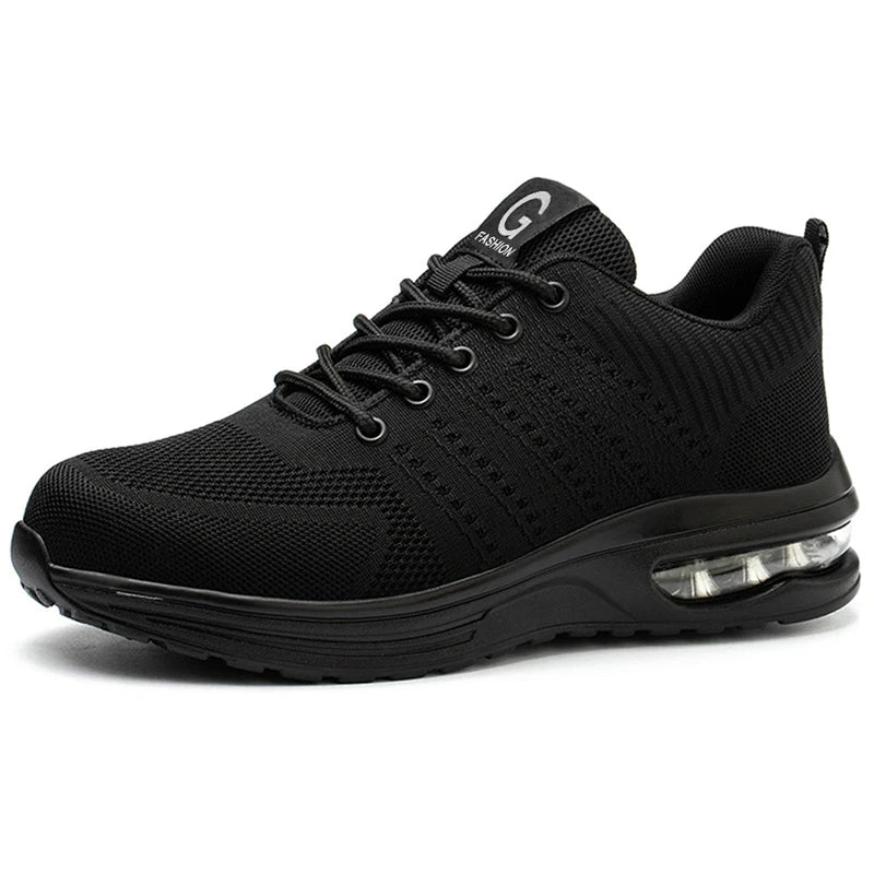 Safety Shoes Men Women Work Safety Boots Steel Toe Shoe Puncture Proof Air Cushion Work Sneakers Light Fashion Work Shoes Unisex