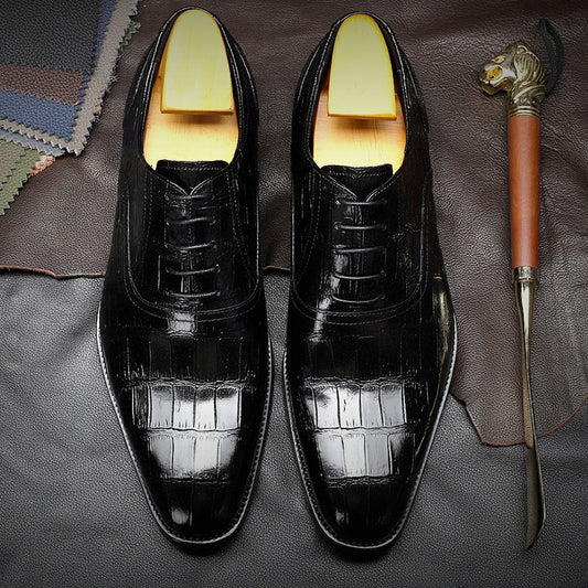 Men Genuine Cow Leather Brogue Wedding Business Mens Casual Flats Shoes 2022 Black Vintage Oxford Shoes For Men's Shoes