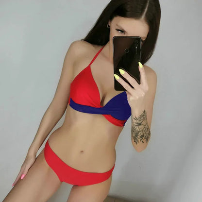 2023 New Leaves Print Bikini Swimsuit Women Push Up Bikini Set Bandeau Swimwear Bathing Suit Brazilian Biquini Female Swim Suit