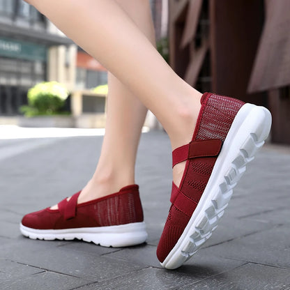 New Women Flats 2021 Summer Ladies Fashion Mesh Flat Shoes Women Soft Breathable Sneakers Women Casual Shoes Zapatos De Mujer