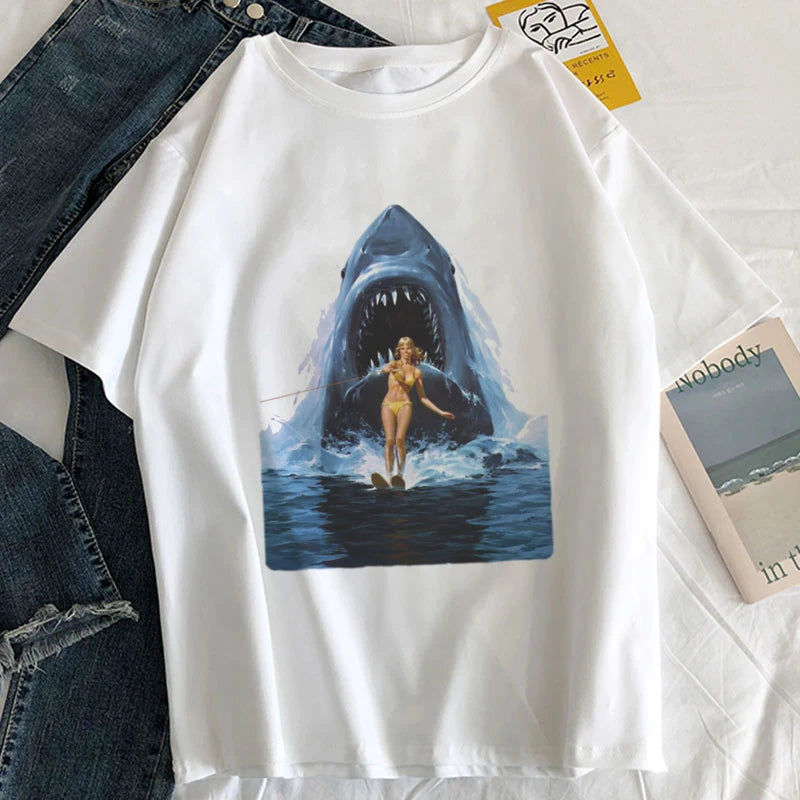 New Summer T-shirt Women Harajuku Vintage Funny Van Gogh Art Oil Painting Lattice Print Jiugongge T Shirt Ulzzang Female T-shirt