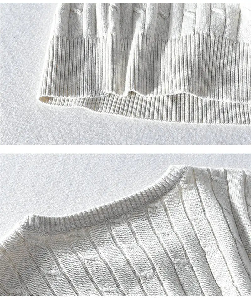 Women's Autumn Knit Sweater Classic Round Neck Long Sleeve Twist Thickening Solid Color Loose Casual Sweater Tops
