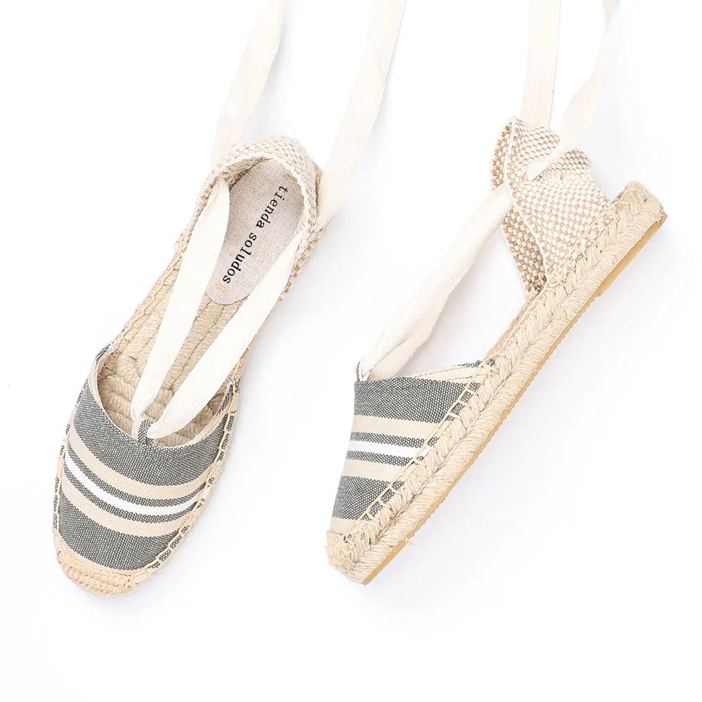 Hot Sale Promotion Cotton Fabric Flat With Open Sapato Feminino Sandals Sandalias Mujer Womens Espadrilles Shoes