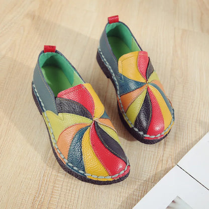Xiuteng Spring Ladies Genuine Leather Handmade Shoes Women Flat Shoes Women 2023 Autumn Soft Loafers Flats