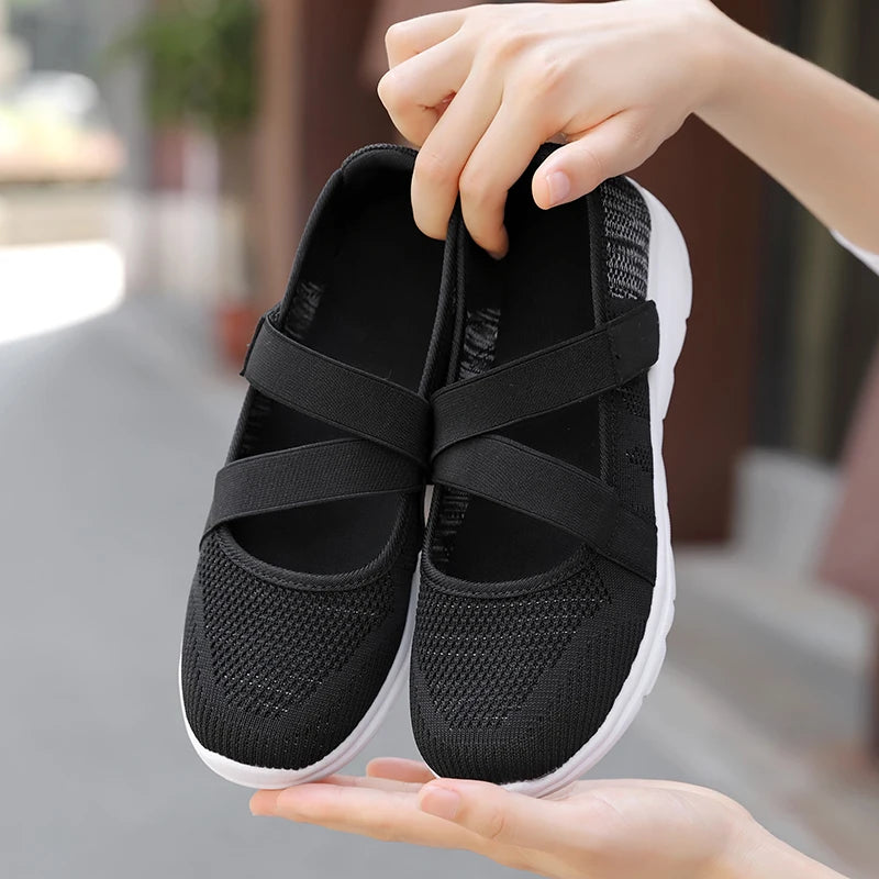 New Women Flats 2021 Summer Ladies Fashion Mesh Flat Shoes Women Soft Breathable Sneakers Women Casual Shoes Zapatos De Mujer