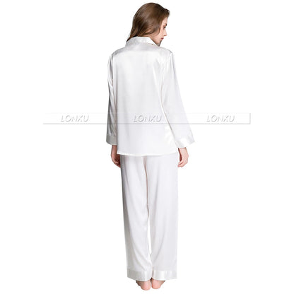 Womens Silk Satin Pajamas Set  Pajama Pyjamas  Set  Sleepwear  Loungewear  S,M, L, XL, 2XL, 3XL  Plus Solid__Fit  All Seasons