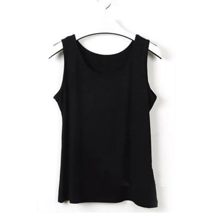 Newest Summer Women Big Yards Colorful Bottoming Shirt Sleeveless U-Shape Vest Loose Plus Size 6XL Solid Casual Womens Tank Tops