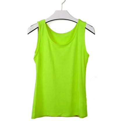 Newest Summer Women Big Yards Colorful Bottoming Shirt Sleeveless U-Shape Vest Loose Plus Size 6XL Solid Casual Womens Tank Tops