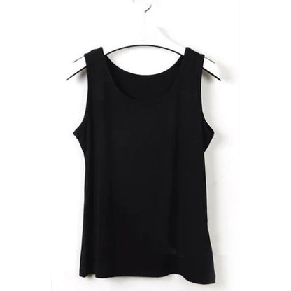Newest Summer Women Big Yards Colorful Bottoming Shirt Sleeveless U-Shape Vest Loose Plus Size 6XL Solid Casual Womens Tank Tops