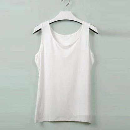 Newest Summer Women Big Yards Colorful Bottoming Shirt Sleeveless U-Shape Vest Loose Plus Size 6XL Solid Casual Womens Tank Tops