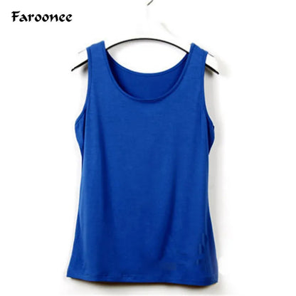 Newest Summer Women Big Yards Colorful Bottoming Shirt Sleeveless U-Shape Vest Loose Plus Size 6XL Solid Casual Womens Tank Tops