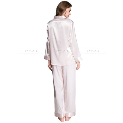 Womens Silk Satin Pajamas Set  Pajama Pyjamas  Set  Sleepwear  Loungewear  S,M, L, XL, 2XL, 3XL  Plus Solid__Fit  All Seasons