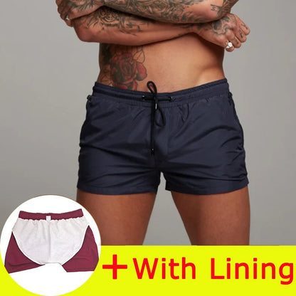 New Summer Board Shorts Mens Swim Beach Shorts Boxer Swimming Trunks Men Swimsuit Board Short Swimming De Bain Femme