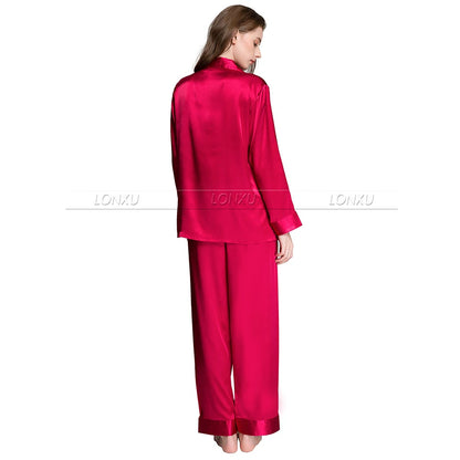 Womens Silk Satin Pajamas Set  Pajama Pyjamas  Set  Sleepwear  Loungewear  S,M, L, XL, 2XL, 3XL  Plus Solid__Fit  All Seasons
