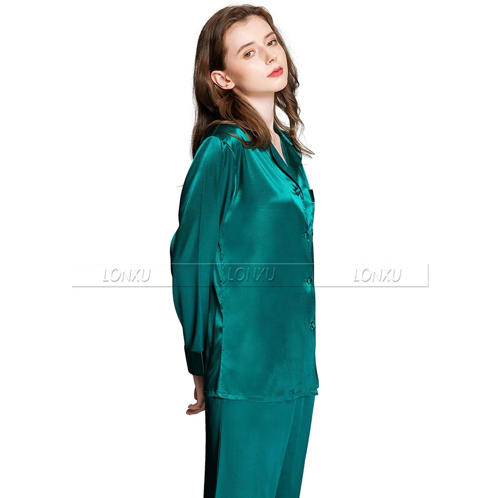 Womens Silk Satin Pajamas Set  Pajama Pyjamas  Set  Sleepwear  Loungewear  S,M, L, XL, 2XL, 3XL  Plus Solid__Fit  All Seasons