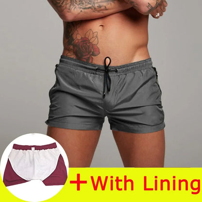 New Summer Board Shorts Mens Swim Beach Shorts Boxer Swimming Trunks Men Swimsuit Board Short Swimming De Bain Femme