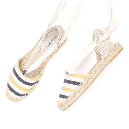 Hot Sale Promotion Cotton Fabric Flat With Open Sapato Feminino Sandals Sandalias Mujer Womens Espadrilles Shoes