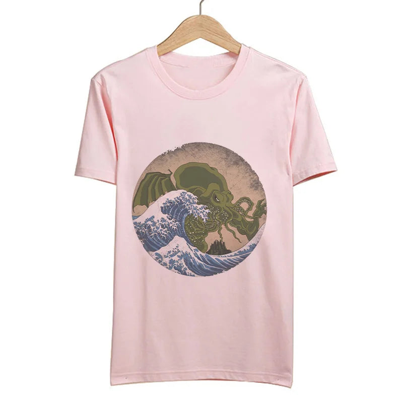 New Summer T-shirt Women Harajuku Vintage Funny Van Gogh Art Oil Painting Lattice Print Jiugongge T Shirt Ulzzang Female T-shirt