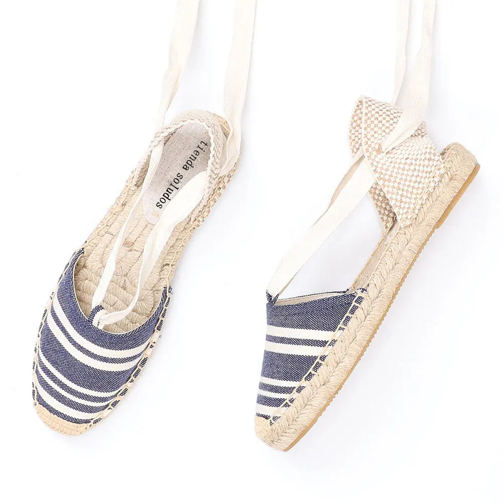 Hot Sale Promotion Cotton Fabric Flat With Open Sapato Feminino Sandals Sandalias Mujer Womens Espadrilles Shoes