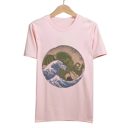 New Summer T-shirt Women Harajuku Vintage Funny Van Gogh Art Oil Painting Lattice Print Jiugongge T Shirt Ulzzang Female T-shirt