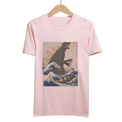 New Summer T-shirt Women Harajuku Vintage Funny Van Gogh Art Oil Painting Lattice Print Jiugongge T Shirt Ulzzang Female T-shirt