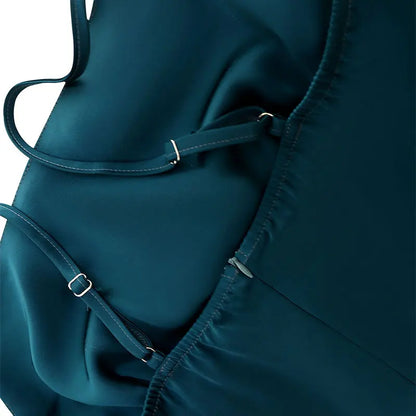 Women Sling Dresses Solid Sexy Backless Elegant Dress Summer Streetwear Fashion Zippers Casual Slim Lady Split Dresses Clothing