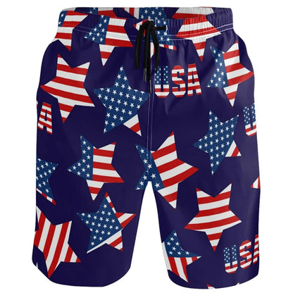 USA UK National Flag Graphic Men Board Shorts 3D Printed Short Pants Casual Hawaii Surf Swim Trunks Bikini Sunny Beach Swimsuit