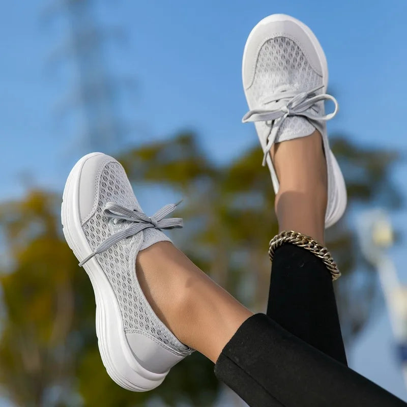 YRZL Woman Sneakers Slip on Casual Shoes Breathable Mesh Breathable Comfortable Soft Classic Driving Loafers Shoes for Ladies