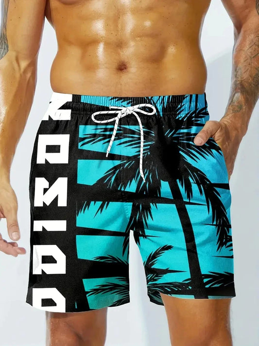 2025 New Men Shorts Beach Shorts Quick Drying 3D Print Retro Flower Pattern Beach Shorts Harajuku Casual Unisex Swimming Trunks