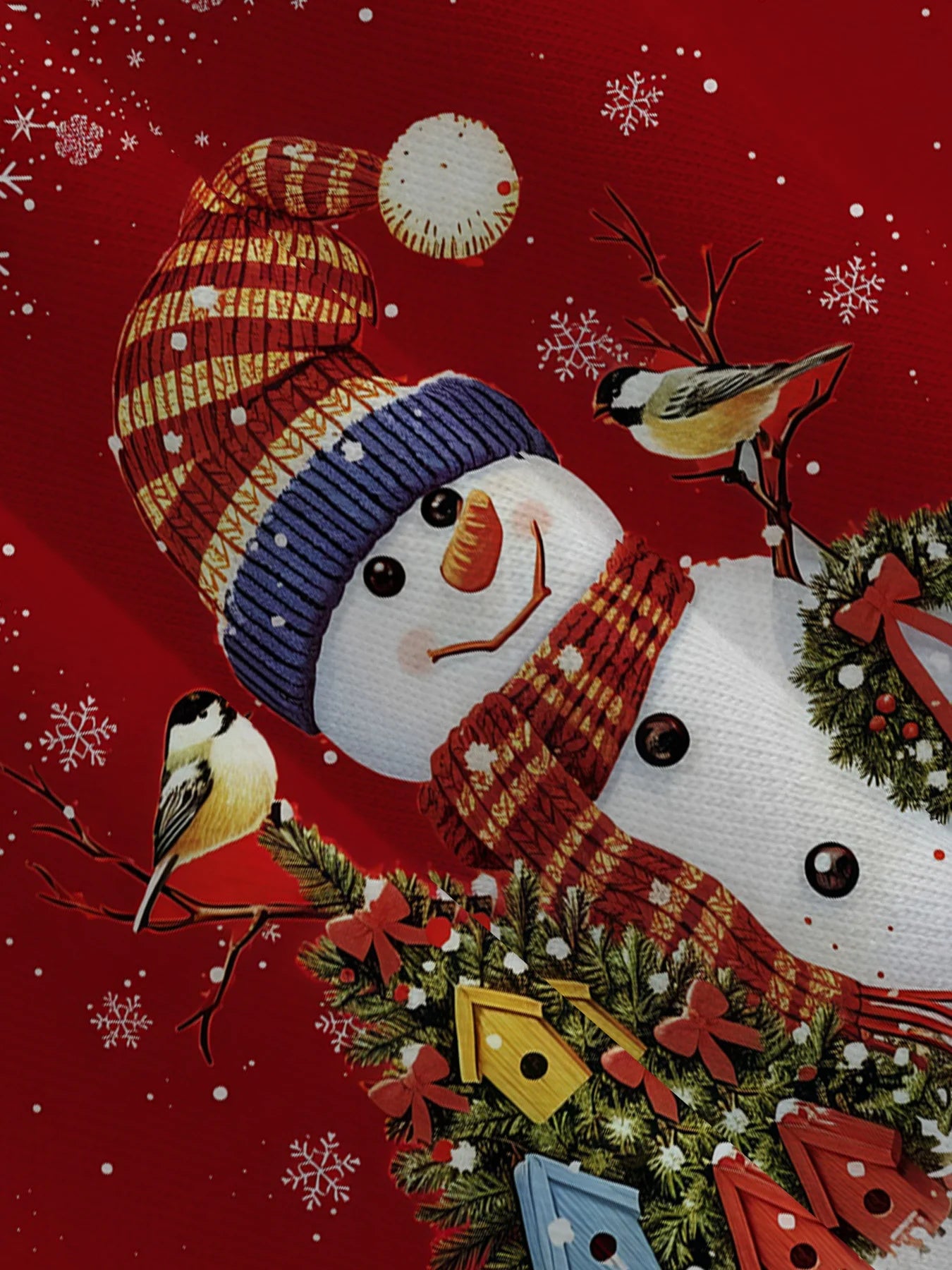 Women's Christmas Snowman Print Dress A-Line Party Dress with Collar Holiday Costume for Xmas Parties Y2k Tops Women's Clothing