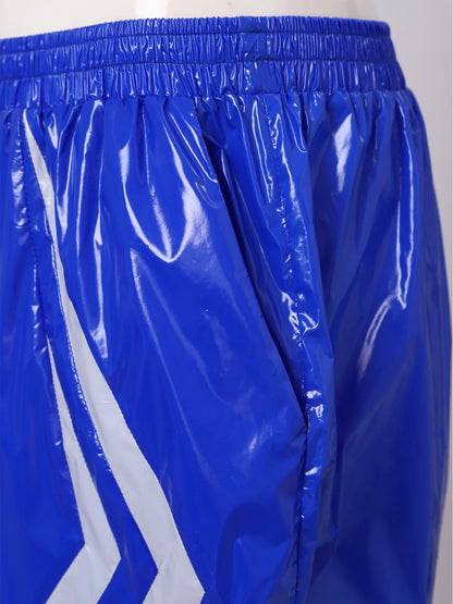 Men Swimsuit Stripes Seam Swim Shorts Waterpoof Swimming Trunks Shorts Quick-dry Sports Cycling Short Beach Swimming Bathingsuit
