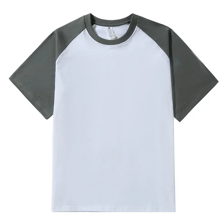 Brand New 220g Men's T-shirts Heavy-Duty Pure Cotton Shoulder-Plugged Short-Sleeved Men T Shirt Color Bottoming Man Tee Shirt