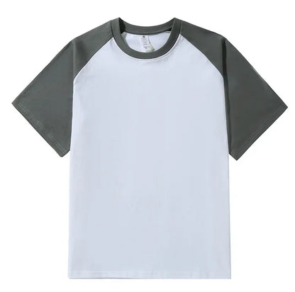 Brand New 220g Men's T-shirts Heavy-Duty Pure Cotton Shoulder-Plugged Short-Sleeved Men T Shirt Color Bottoming Man Tee Shirt