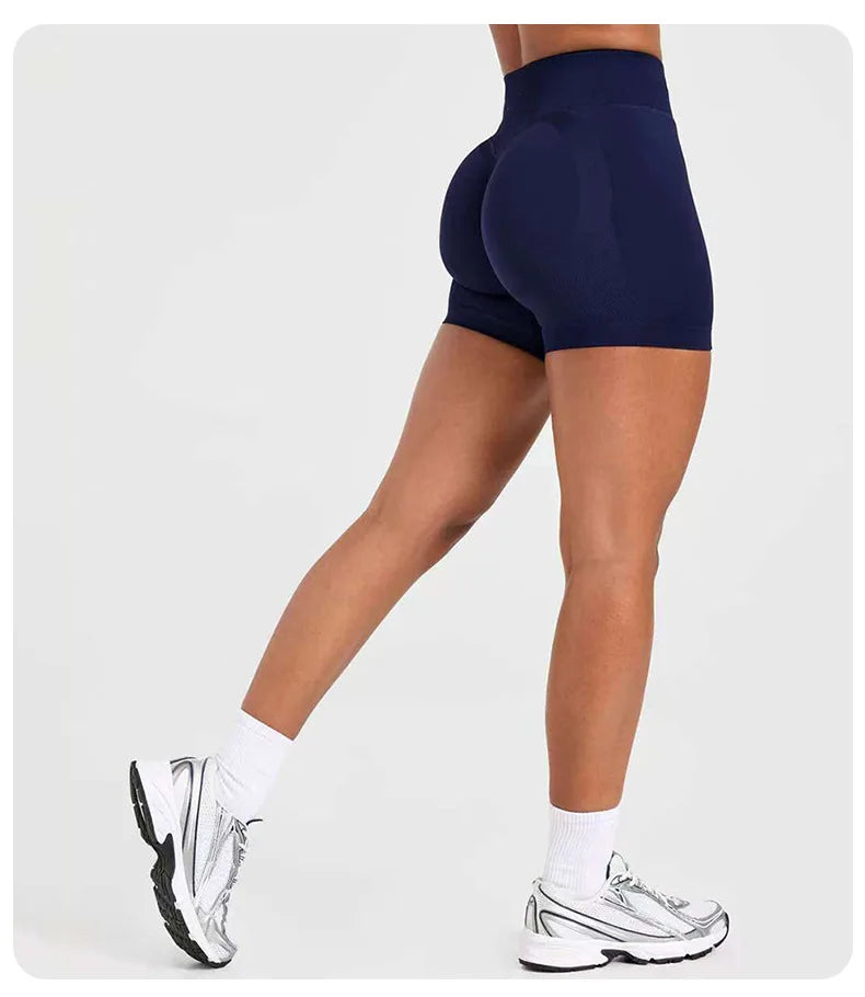 New High Stretchy Yoga Shorts Women Seamless Slimshorts Quick-dry Skinny Butt Liftting Fitness Running Solid Sports Leggings