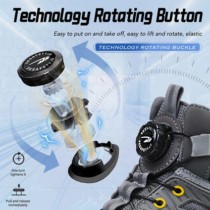 Security Protective Men Boots Fashion Work Sneakers Steel Toe Shoes Puncture-Proof Safety Boots Industrial Shoes Work Footwear