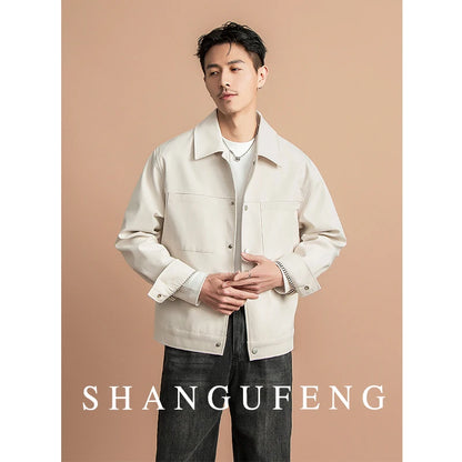 Autumn and winter zipper high-end design cardigan sweater 2025 men's simple and versatile trendy contrast color knitted sweater