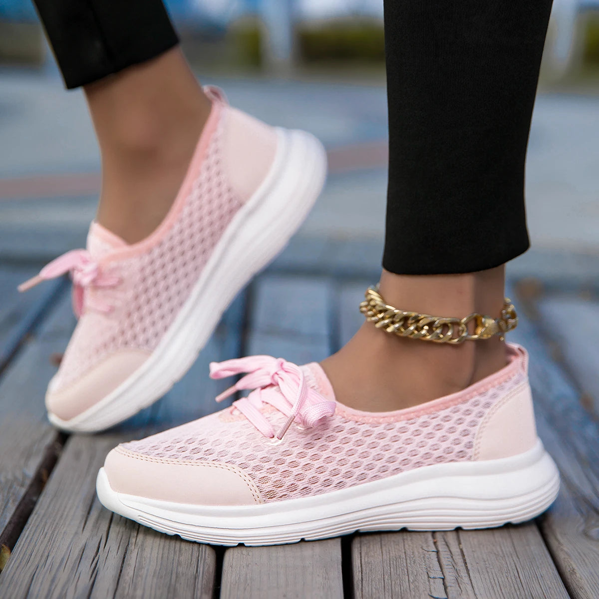YRZL Woman Sneakers Slip on Casual Shoes Breathable Mesh Breathable Comfortable Soft Classic Driving Loafers Shoes for Ladies