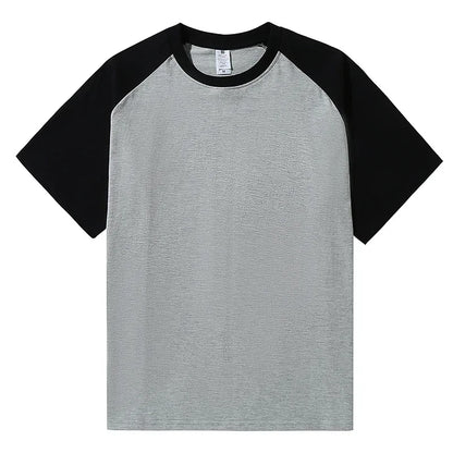 Brand New 220g Men's T-shirts Heavy-Duty Pure Cotton Shoulder-Plugged Short-Sleeved Men T Shirt Color Bottoming Man Tee Shirt