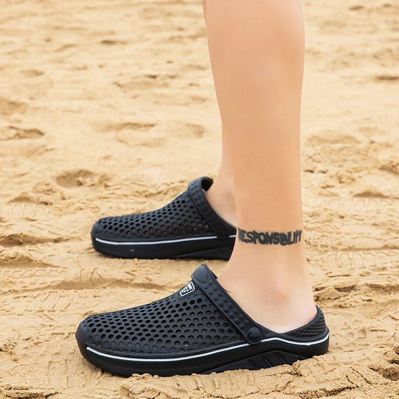 Men Shoes Flat Sandals Men EVA Clog Slippers Summer Slippers Men Garden Shoes Outdoor Beach Clogs Home Slide Slip-on Shoes