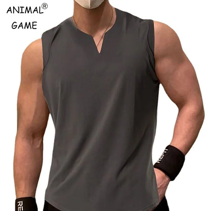 New Mens Gym Tank Tops Sleeveless Lightweight  Basic T-Shirt Oversized T Shirt