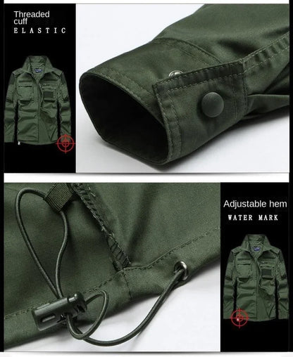 Summer Sets Mens Outdoor Breathable Multiple Pockets Combat Long Sleeve Shirts Cargo Pants Suits Male