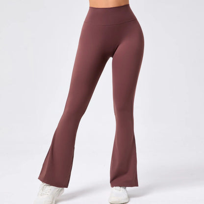 High Waist Sporty Flare Leggings Trousers Women Trends Scrunch Bum Leggings for Fitness Yoga Pants Gym Tights Push Up Red Black