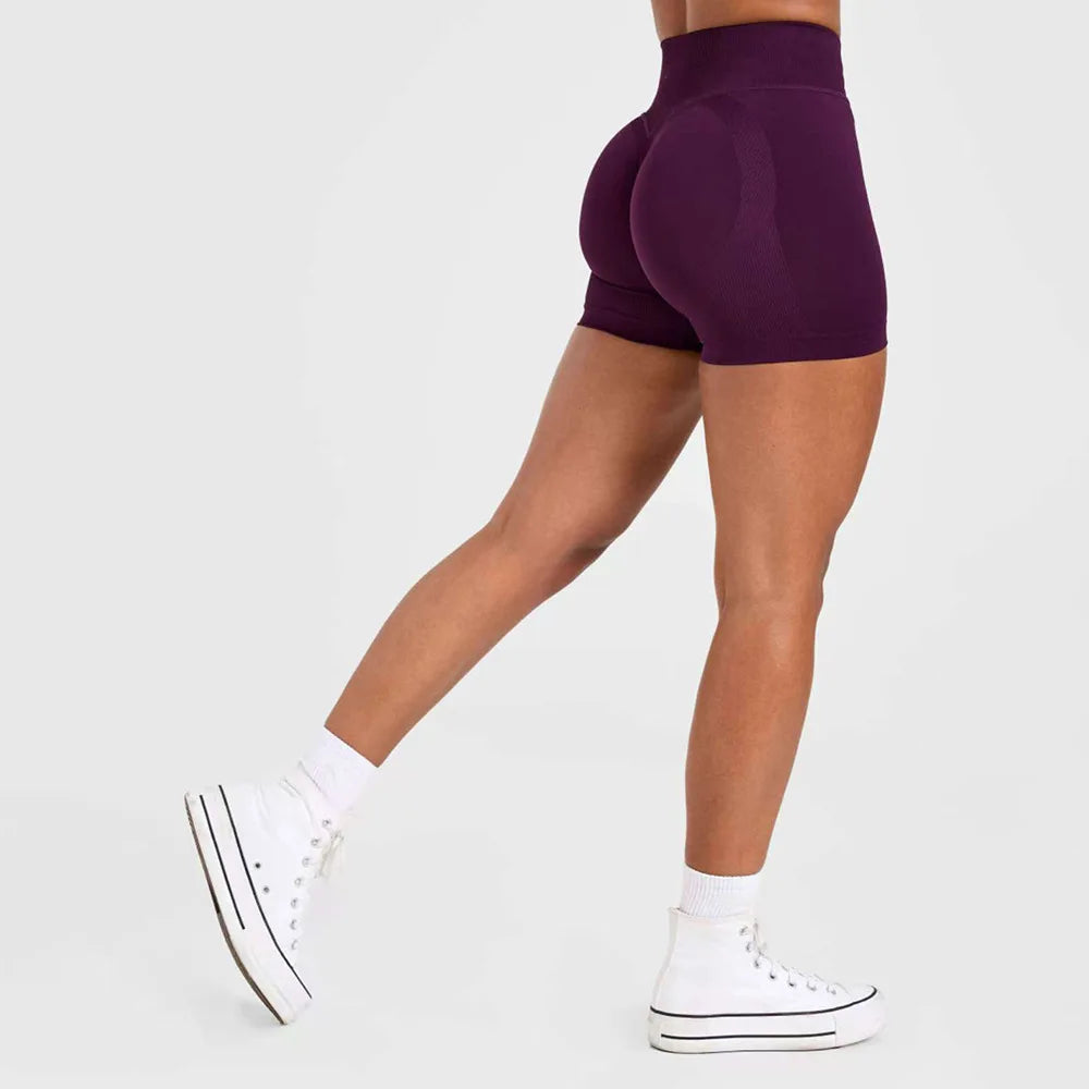 New High Stretchy Yoga Shorts Women Seamless Slimshorts Quick-dry Skinny Butt Liftting Fitness Running Solid Sports Leggings